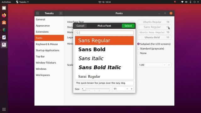How to change Ubuntu system font family and font size смотреть онлайн