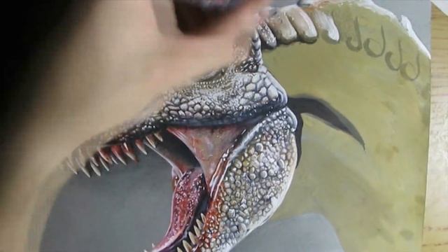 Рисунок 3D Динозавр \ Drawing 3D Dinosaur смотреть онлайн