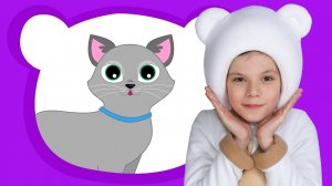 МЯУ МЯУ - ТРИ МЕДВЕДЯ веселая детская песенка игра ЛАДОШКИ ОКОШКИ про животных для детей, малышей