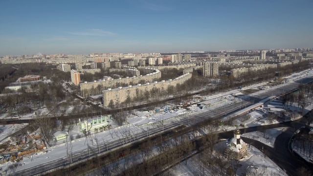 Xiaomi mi drone 4K Москва- первый вылет зимой(2) смотреть онлайн