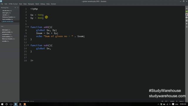007 Global variables in PHP смотреть онлайн