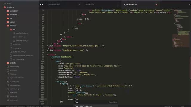 Tutorial Codeigniter 3 Make Notification Sweet Alert With Delete Data #20 смотреть онлайн