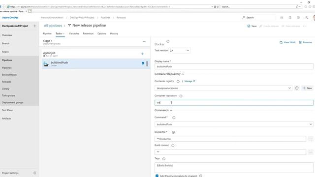 DevOps S1E5 - Deploy WebAPI Docker Image to Azure and run instance from a DevOps pipeline! смотреть онлайн