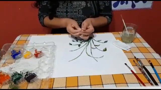 Pintando una Flor azul Verónica spicata смотреть онлайн