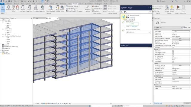 How to create Beams by grids. (Revit Dynamo) смотреть онлайн