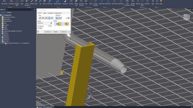 Inventor Piping - Place reducers using Sovelia Routing смотреть онлайн