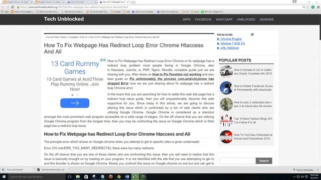 How To Fix Webpage Has Redirect Loop Error Chrome Htaccess And All смотреть онлайн