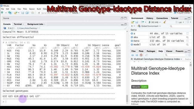 Multi-trait Genotype-Ideotype Distance Index (MGIDI) In R смотреть онлайн