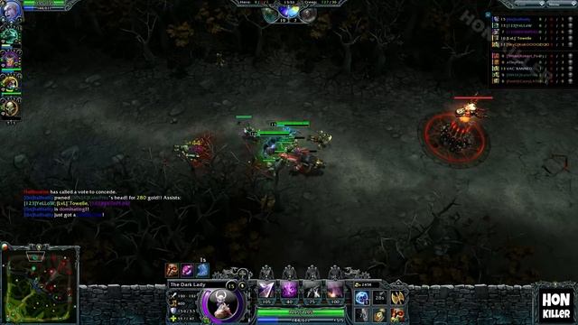 HoN The Dark Lady Gameplay - Immortal - The Dark Consort - halfnatty - 1927 MMR смотреть онлайн