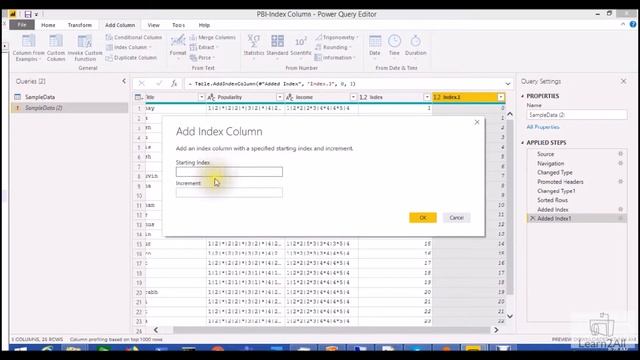 Power Query Tip - Add Sequential Number using the Index Column in Power BI смотреть онлайн