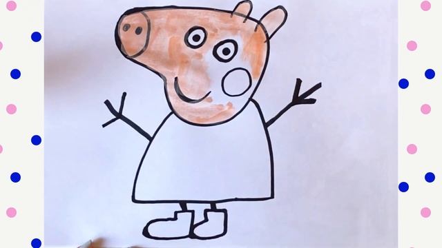 How to draw Peppa Pig for kids/Как нарисовать Свинку Пеппу для детей /पेप्पा सुअर कैसे आकर्षित करें смотреть онлайн