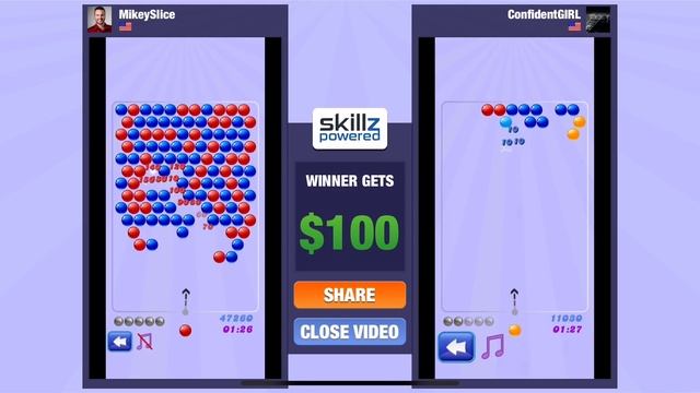 Skillz $100 Bubble Shooter Tournaments Head to Head смотреть онлайн