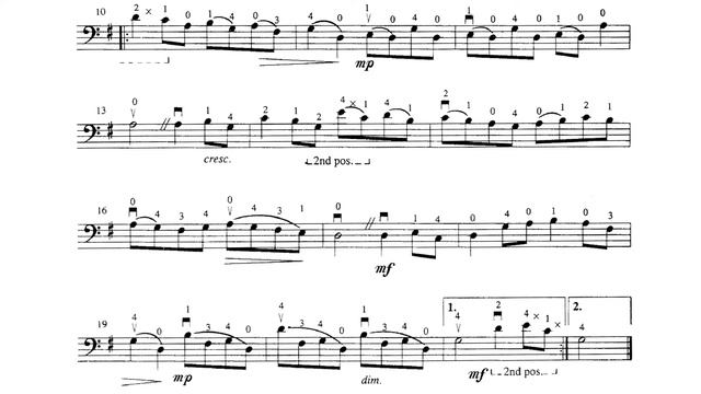 Suzuki Cello 2 - Musette from English Suite No. 3 - J. S. Bach [Score Video] смотреть онлайн