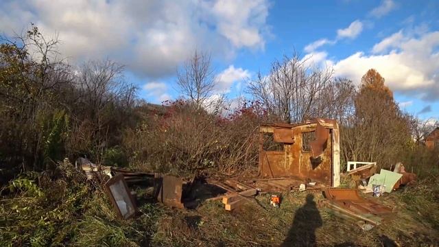 Как распилить железный вагончик бензопилой Штиль 180 ? Да легко , в металлолом ! смотреть онлайн