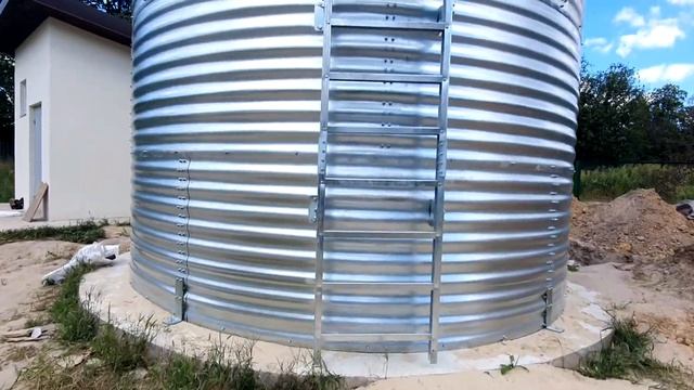 Резервуар питьевой воды 50м3, емкость пожарного запаса. Сборной гибридный резервуар, аналог РВС-50 смотреть онлайн