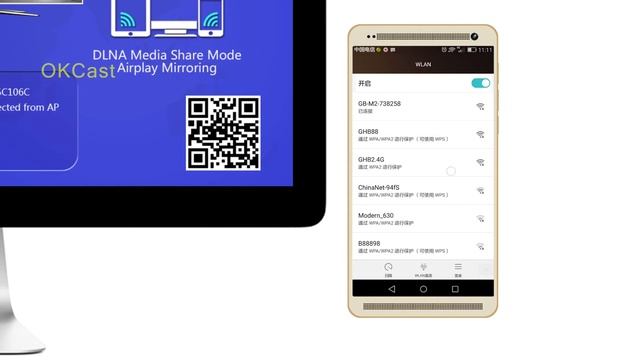 How to use Miracast & DLNA, Operration Demo of wireless TV Dongle Adapter on Android system смотреть онлайн
