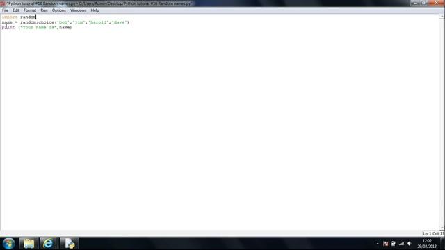 Python tutorial #16 Random names смотреть онлайн