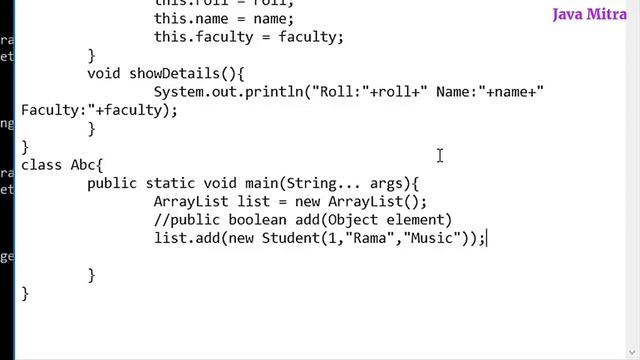 Adding custom object to list in java | Java Collection #8 @AmitRanjan смотреть онлайн
