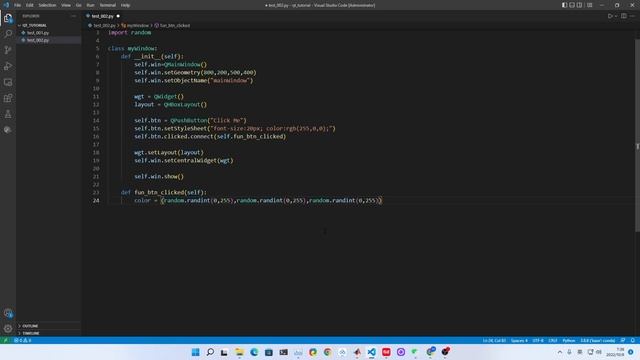 PyQt5, 组件002, 创建一个按钮(QPushButton)，点击按钮随机更换主窗口背景颜色 смотреть онлайн