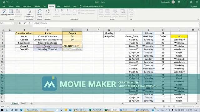 Excel Count Function | Gaurav Yadav смотреть онлайн