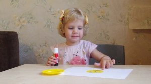 Солнышко. Легкие поделки из бумаги для детей 2 - 3 лет. Аппликация для малышей.