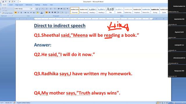 (09th English TN) Revision of Direct and Indirect speech смотреть онлайн