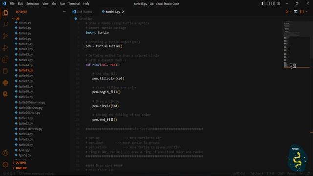 Pandas Code in Python turtle import graphics смотреть онлайн