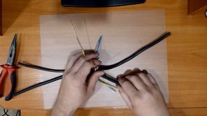 Как скрутить 3 провода ВВГ и 1ПВС