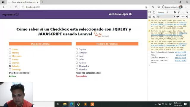 ?Como saber si un Checkbox esta seleccionado con JQUERY y JAVASCRIPT usando Laravel? смотреть онлайн
