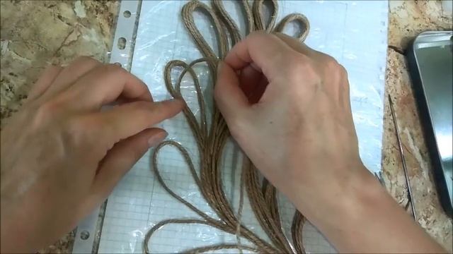 Декор из джута своими руками - ваза без схемы для джутовой филиграни - Jute craft ideas/© 2021 г смотреть онлайн