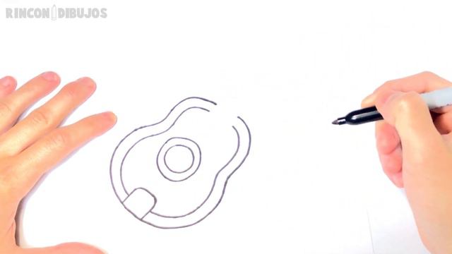 Cómo dibujar una Guitarra Paso a Paso | Dibujo de Guitarra Instrumento смотреть онлайн