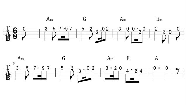 グリーンスリーブス　Greensleeves　ウクレレコード　ソロタブ譜　ukulele free TABs & Chords смотреть онлайн