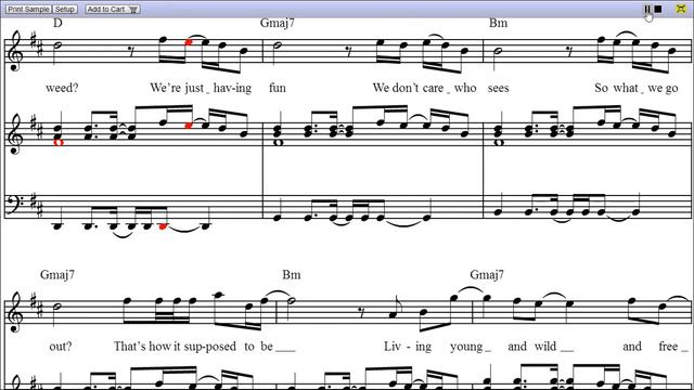 "Young, Wild & Free" by Snoop Dogg & Whiz Khalifa - Piano Sheet Music (Teaser) смотреть онлайн
