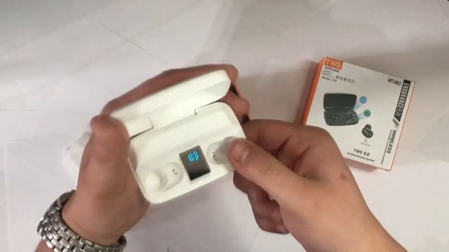 Видео обзор: Bluetooth стерео наушники беспроводные c боксом Air J16 TWS Original. Цвет: белый смотреть онлайн