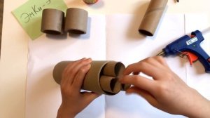 РАКЕТА из ВТУЛОК. Как сделать Поделки на день КОСМОНАВТИКИ. (Эмилия)