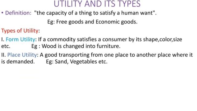 UTILITY AND ITS TYPES |INTERMEDIATE FIRST YEAR | ECONOMICS смотреть онлайн