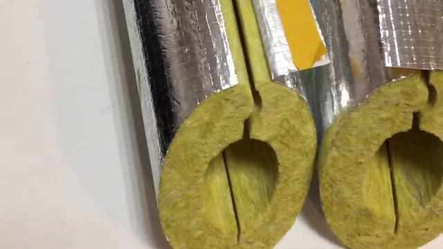 Цилиндры минераловатные кашированные алюминиевой фольгой