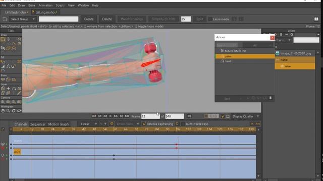 Как создать поворот головы персонажа в Мохо | Actions в Moho