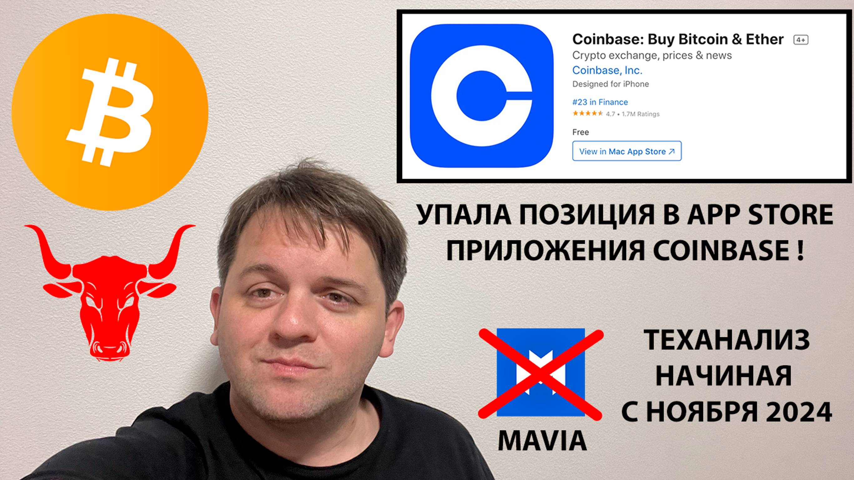 🟢 РЫНОК ПЕРЕСТАЛ ВЕРИТЬ В РОСТ BTC? ОБЪЕМЫ НА BTC РАСТУТ. ТЕХАНАЛИЗ #BTC #MAVIA #coinbase