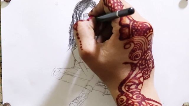 Girl with mobile sketch | easy for beginners | Tuba Arts смотреть онлайн