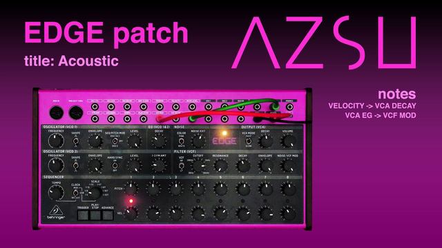 Behringer Edge - BASIC Functions PATCHES #edge #patches #behringer