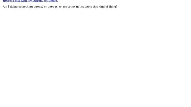 oh-my-zsh theme doesn't seem to update unless I re-launch zsh смотреть онлайн