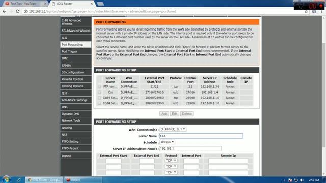 How To Portforward D'link Dsl-2877AL For Counter Strike Source Server смотреть онлайн