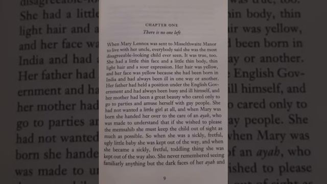 "The Secret Garden" by Frances Hodgson Burnett. ("Секретный сад" глава I, стр. 9) смотреть онлайн