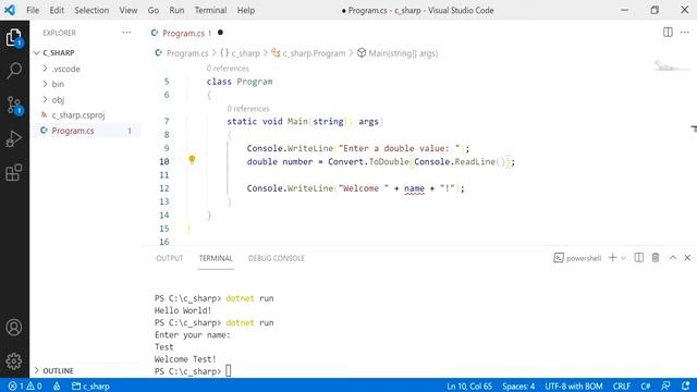 C# 3: Convert a string into a double смотреть онлайн