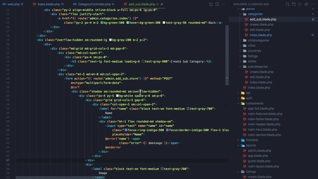 How to Make Classified Website with Laravel 8 - #38 Sub Categories for a Specific Category смотреть онлайн
