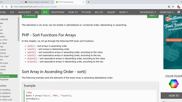 PHP Associative Arrays, Sorting Arrays, Superglobals смотреть онлайн