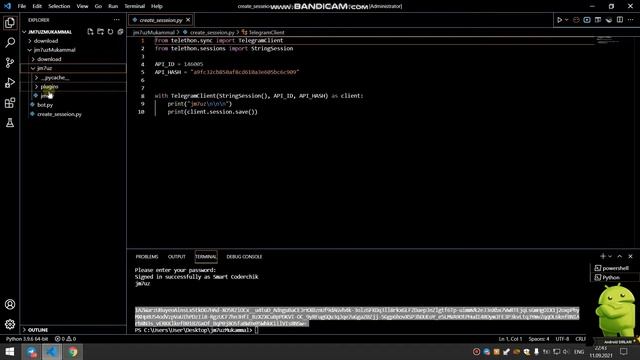 #python #userbot Telegram profilga mukammal userbot o'rnatish смотреть онлайн