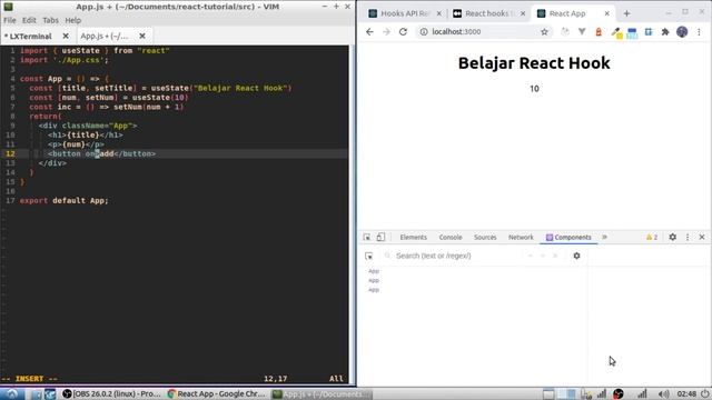 Tutorial React Hooks Bahasa Indonesia : useState смотреть онлайн