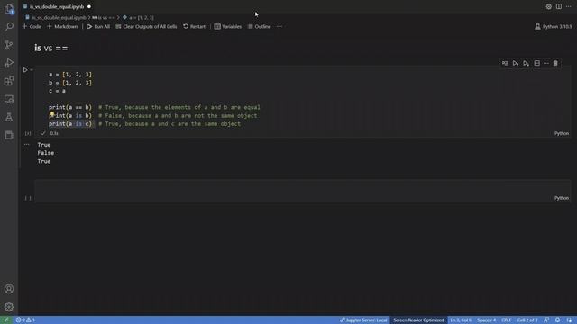 Comparing Python Objects the Right Way: "is" vs "==" смотреть онлайн